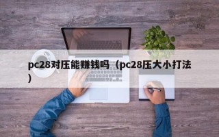 pc28对压能赚钱吗（pc28压大小打法）