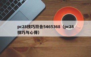 pc28技巧符合5465368（pc28技巧与心得）