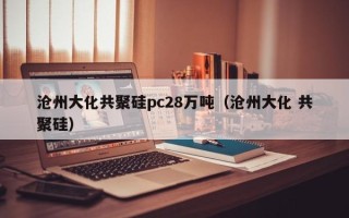 沧州大化共聚硅pc28万吨（沧州大化 共聚硅）