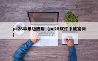 pc28苹果版应用（pc28软件下载官网）