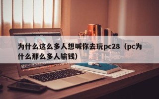 为什么这么多人想喊你去玩pc28（pc为什么那么多人输钱）