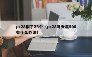 pc28输了23个（pc28每天赢500有什么办法）