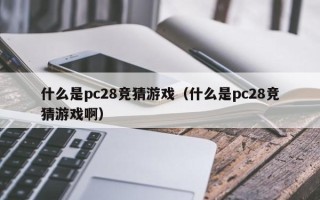 什么是pc28竞猜游戏（什么是pc28竞猜游戏啊）