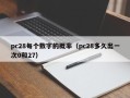 pc28每个数字的概率（pc28多久出一次0和27）