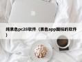 纯黑色pc28软件（黑色app图标的软件）