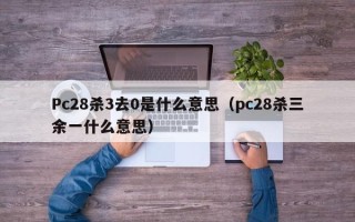 Pc28杀3去0是什么意思（pc28杀三余一什么意思）