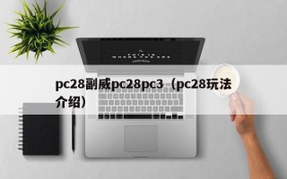 pc28副威pc28pc3（pc28玩法介绍）