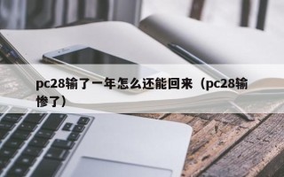 pc28输了一年怎么还能回来（pc28输惨了）