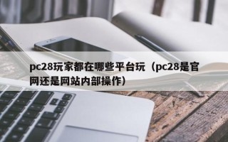 pc28玩家都在哪些平台玩（pc28是官网还是网站内部操作）