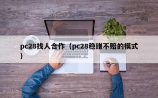 pc28找人合作（pc28稳赚不赔的模式）