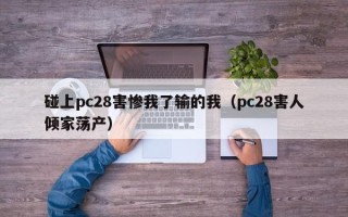 碰上pc28害惨我了输的我（pc28害人倾家荡产）