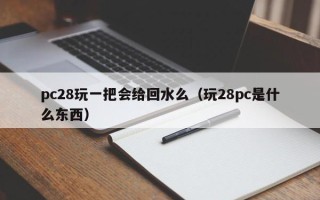 pc28玩一把会给回水么（玩28pc是什么东西）