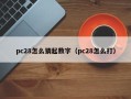 pc28怎么猜起数字（pc28怎么打）