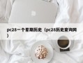 pc28一个星期历史（pc28历史查询网）