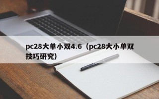 pc28大单小双4.6（pc28大小单双技巧研究）