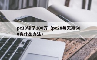 pc28输了100万（pc28每天赢500有什么办法）