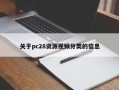 关于pc28资源视频分类的信息